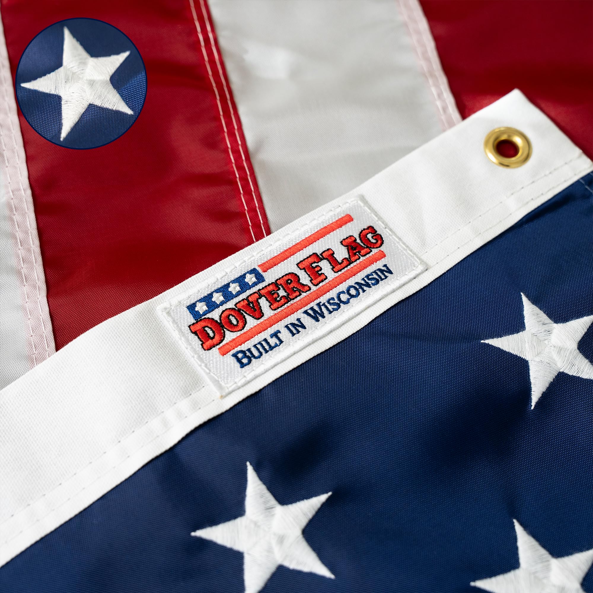 Premium American Flag for Outside 3x5 Made in USA | Outdoor Nylon Flag with Embroidered Stars & Hand-Stitched Stripes | US Sourced Materials | Built & Finished