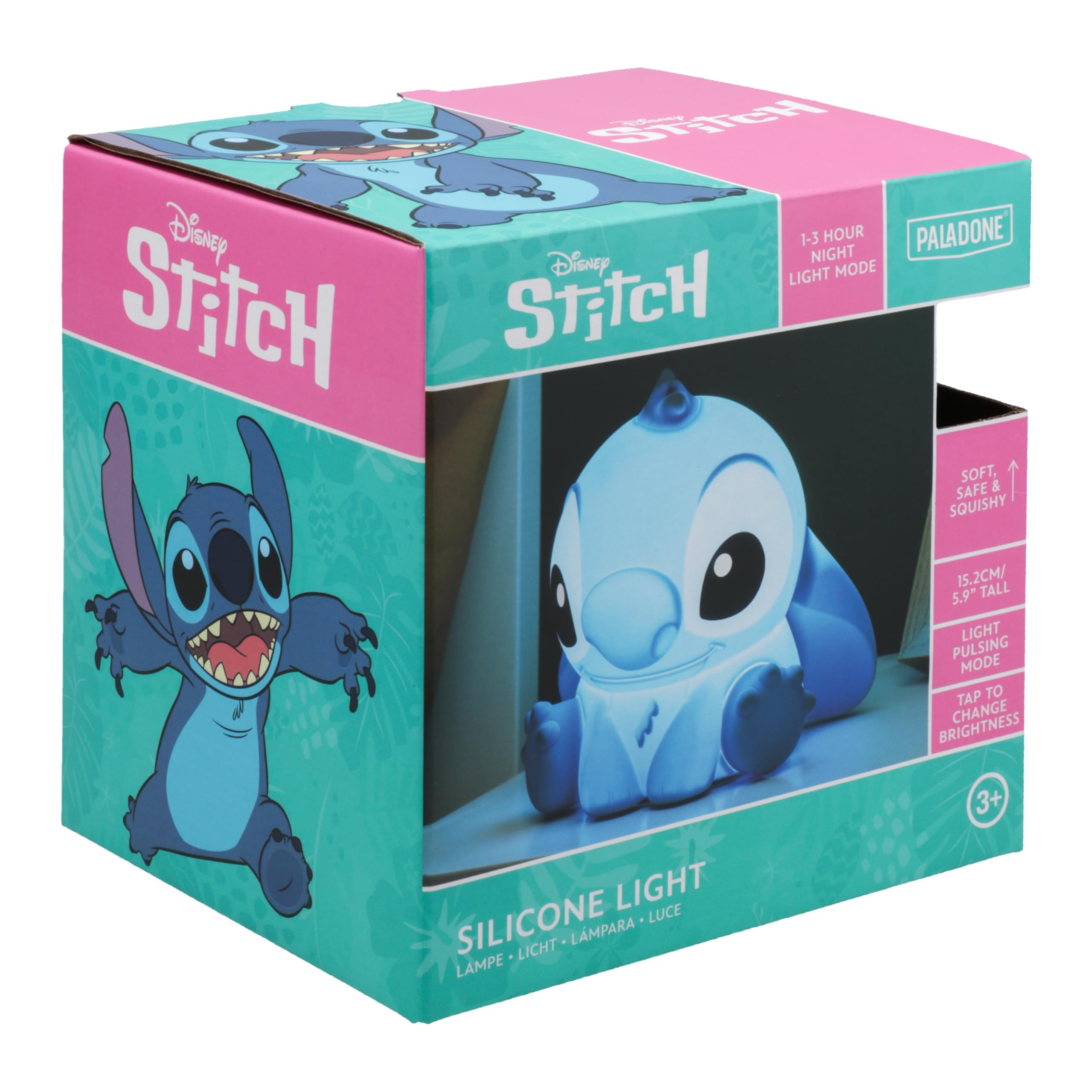 Stitch Squishy lampa – oficjalna licencja Disneya wolnostojąca lampa biurkowa, dekoracja pokoju gier i towar dla chłopców i dziewcząt, akcesorium prezentowe do pokoju zabaw i sypialni, Paladone