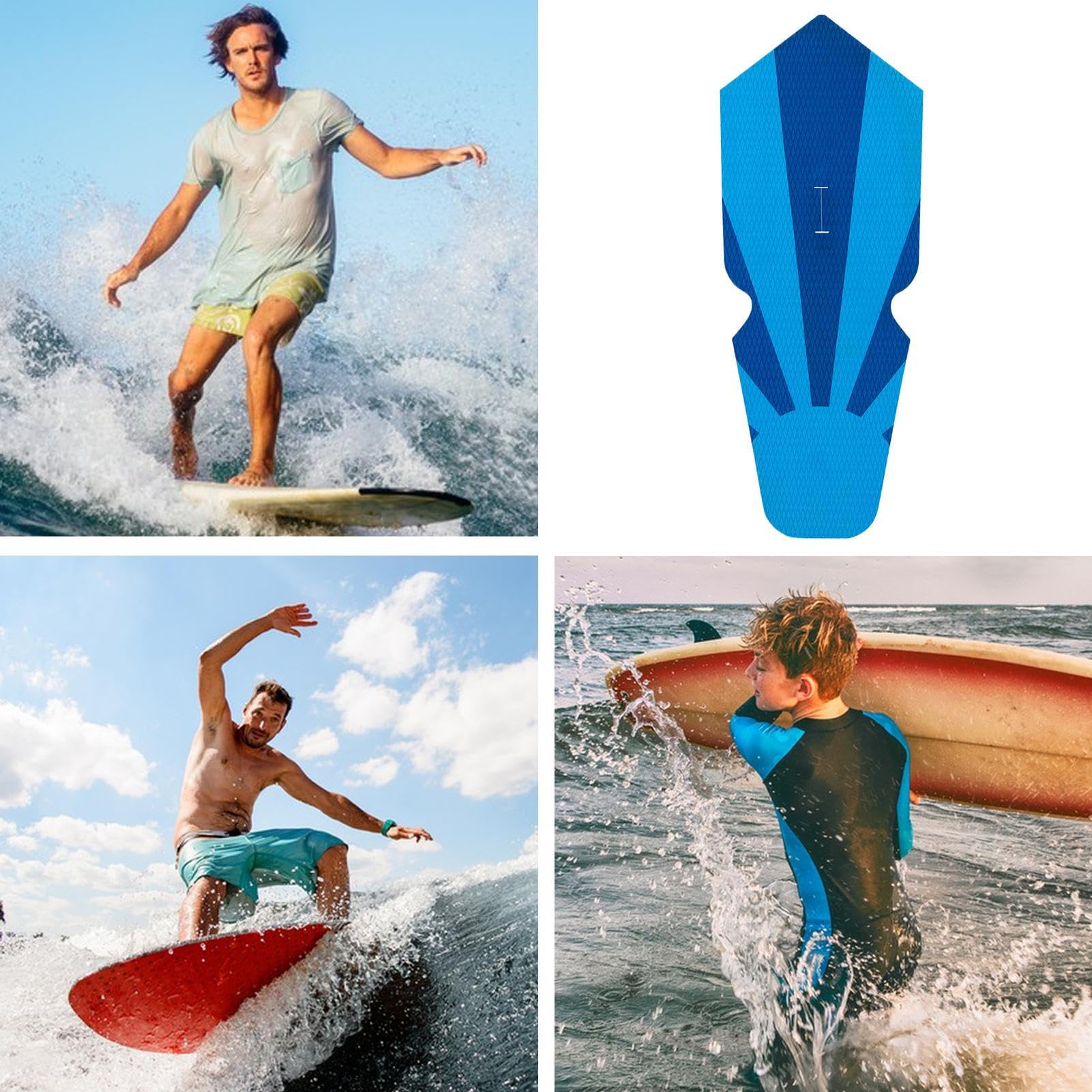 Deck Pad – Tapis de Traction pour Planche à pagaie, Tapis de Surf | Coussinet en Mousse EVA, Dos adhésif à décoller et Coller, antidérapant Durable pour Le contrôle du Stand up Paddle, de la