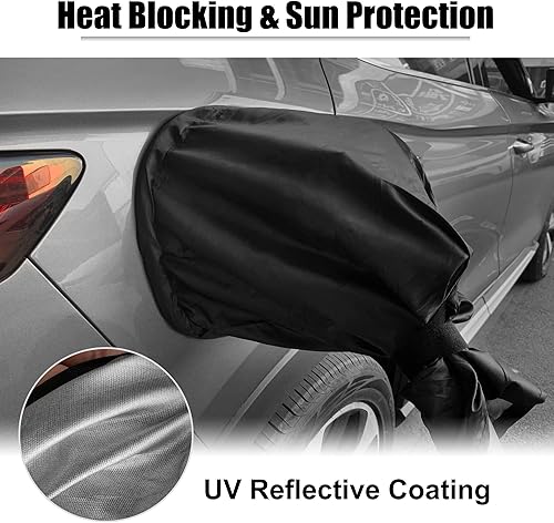 Miniatura 3 de X AUTOHAUX Cubierta de enchufe de cargador EV impermeable para exteriores, cubierta de puerto de carga eléctrica para automóvil, con adherencia