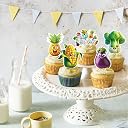 48 Pieces Fruit Birthday Edible Cupcake Toppers Birthday Decorations for Baby Shower Wedding Party gallery image