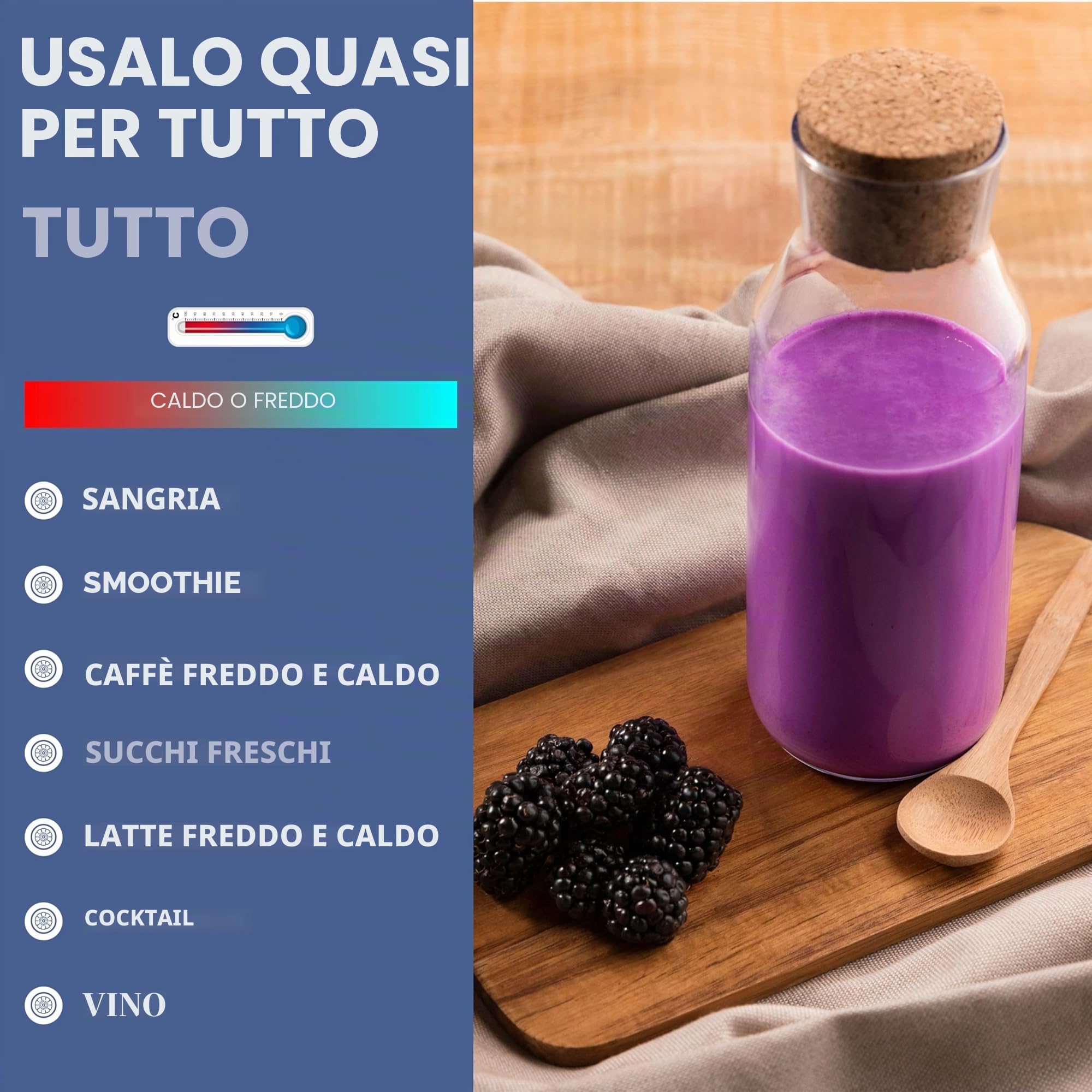 HEFTMAN Bottiglie in vetro con tappo in sughero, per bevande calde e fredde, riutilizzabili, per ammorbidente e detersivo per bucato, confezione da 4 pezzi