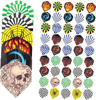 VANZACK Suprimentos De Dardo 77Pcs Padrão Fino Equilíbrio Asas De Dardo Cauda Suprimentos De Dardos Profissionais Suprimentos De Dardos Para Vôo Suave Substituível Principal Asa De Dardo