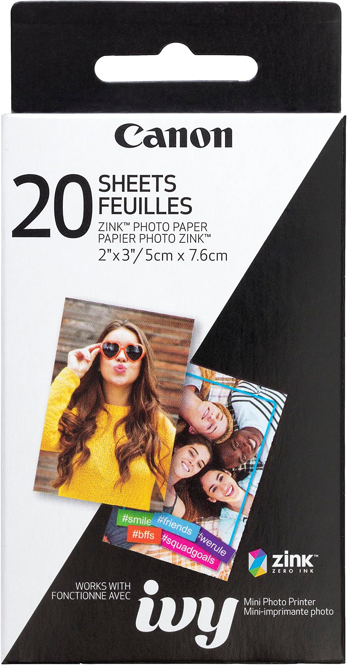 Canon ZINK Photo Paper Pack 20 Sheets, UAE version with official warranty