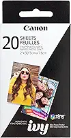 Canon IVY ZINK Papel adesivo fotográfico 5 x 7,6 cm, pacote com 20 folhas