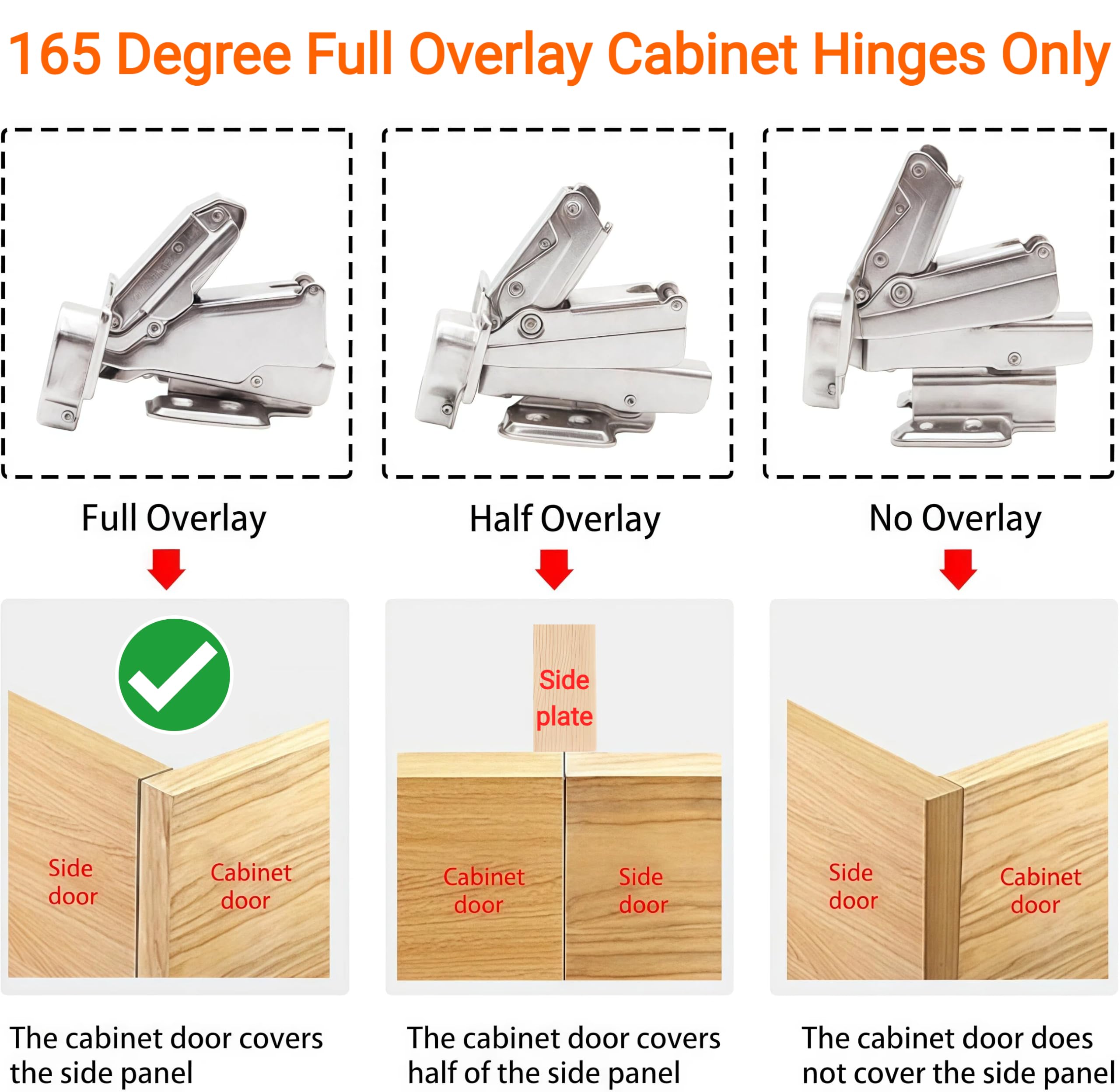 2-Pack 165 Degree Lazy Susan Hinges 50% Faster Install — Amazon image 2