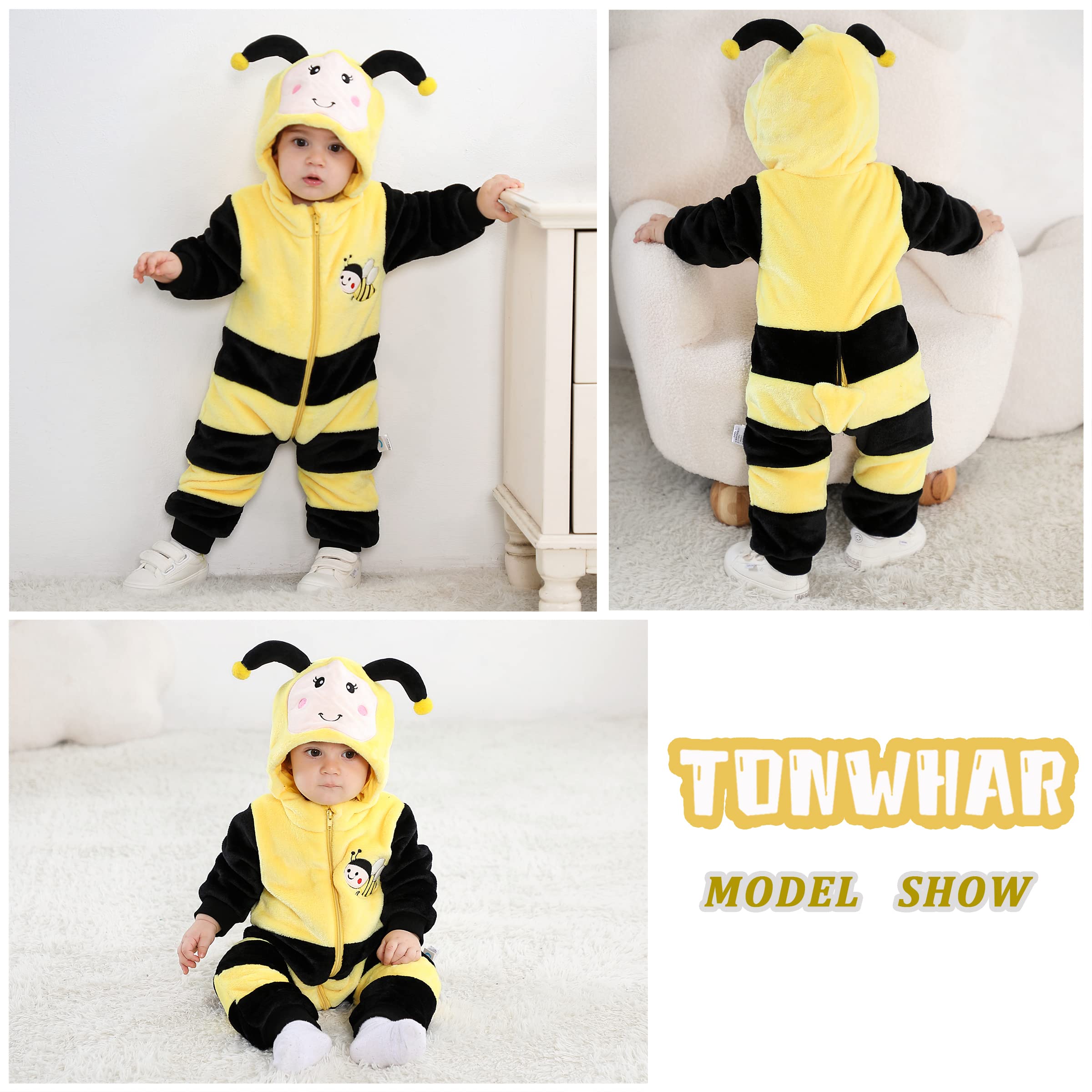 TONWHAR Kid's And Toddler's Animal Halloween Costume Outfit Baby One-Piece Rompers Onesie — view 5