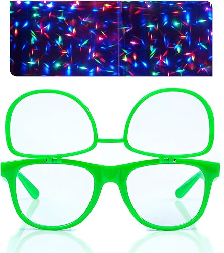 Gafas transparentes de primera calidad con lentes de difracción  Ideal para festivales luces Raves etc