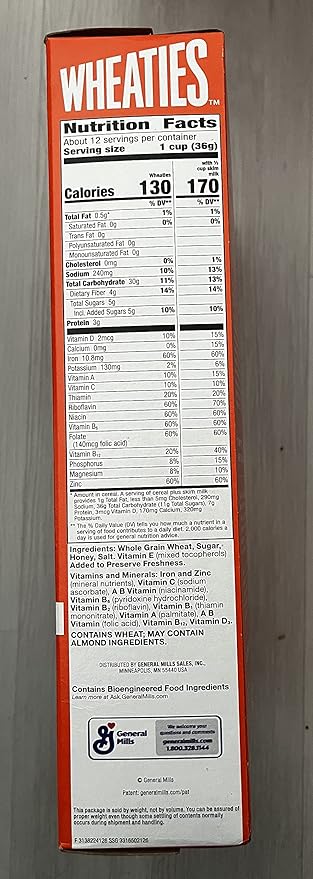 Amazon.com: Wheaties Cereal Whole Wheat Flakes Michael Jordon ...