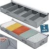 Under Bed Storage Bags, 2 Pack Large Boxes Under the Bed Clothes Storage Organiser Adjustable Dividers, Clear Foldable Underbed Blankets Duvet Quilts Containers w Sturdy Bottom Support, 47.5x16x6in