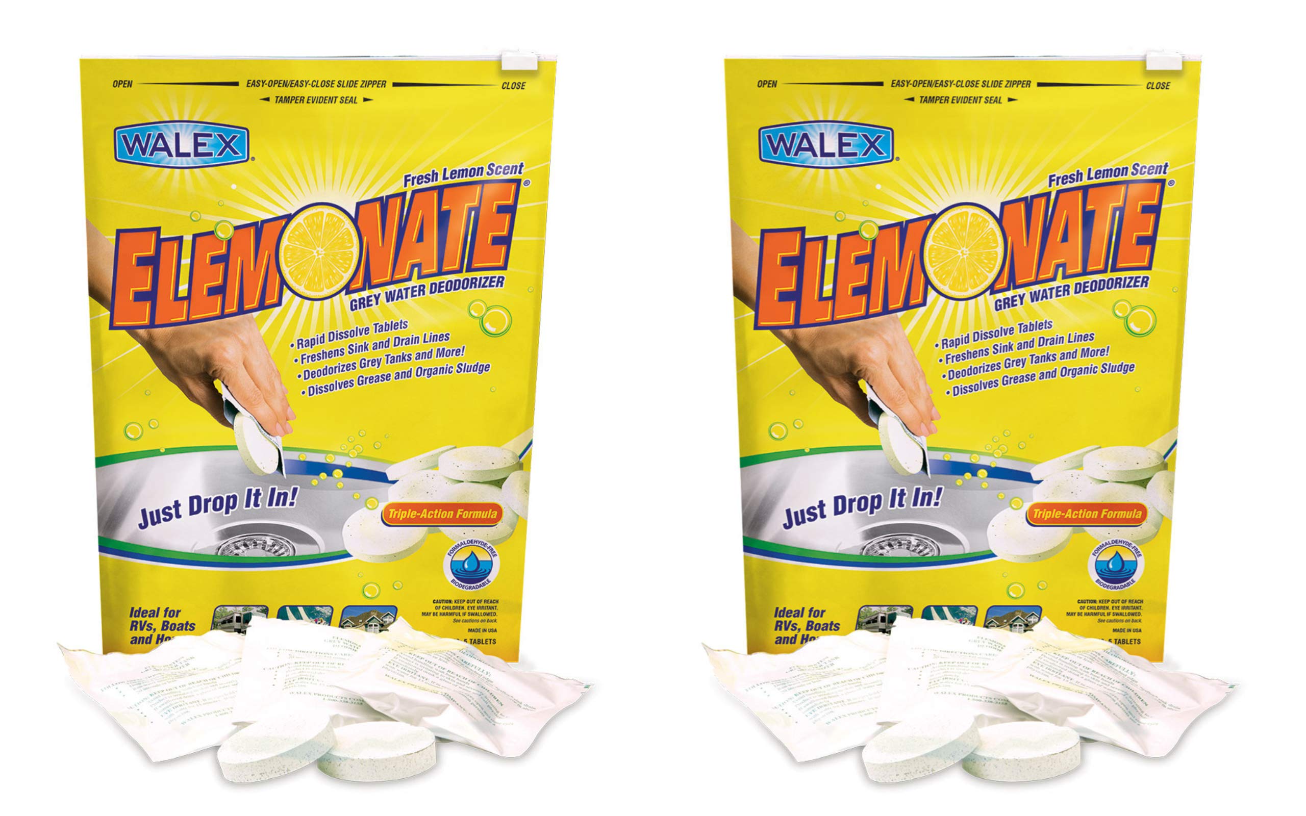 TOI-61776 Elemonate Grey Water Deodorizer and Cleaner (Quantity 2)