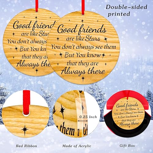 Miniatura 2 de PETCEE Adorno de Navidad 2024 Decoración colgante de amigos para árboles, regalo de recuerdo para hermanas y mujeres