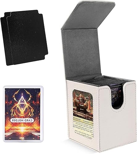 MTG - Caja de cartas para Commander Deck Box con 2 divisores, caja de almacenamiento de tarjetas para más de 100 tarjetas de una sola manga, soporte