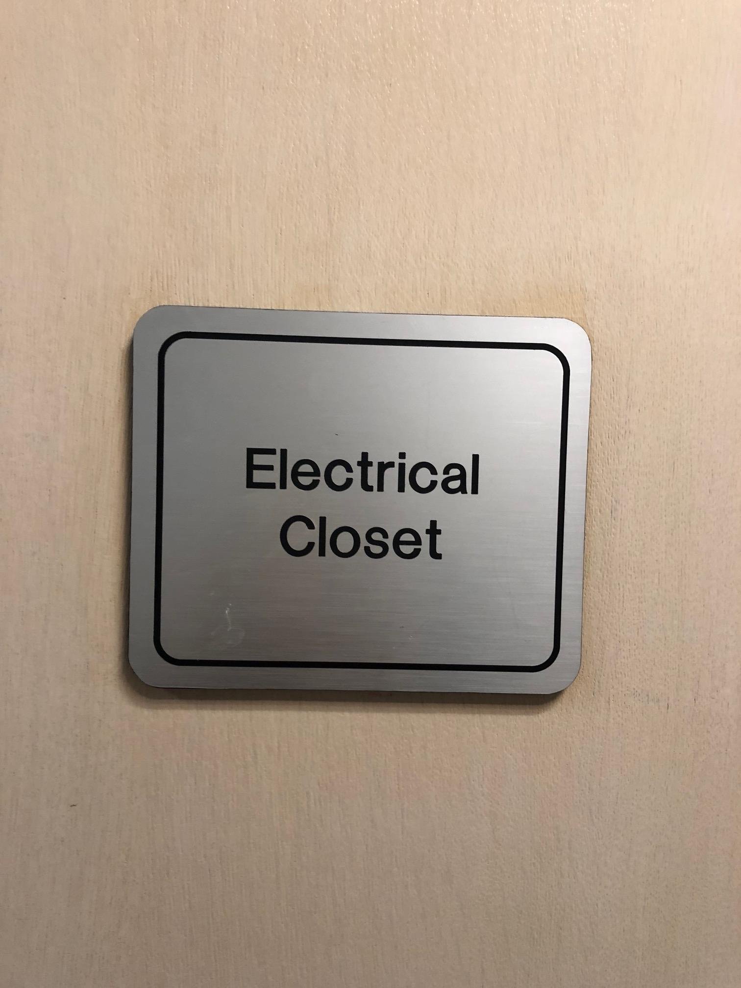 Electrical Closet Sign,Closet Sign, Message Sign, Laser Sign, Medium Size, 6 x 6 Laser engrave Electrical Closet Sign
