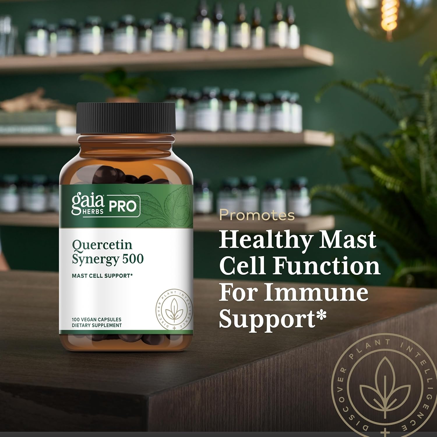 GAIA HERBS PRO Quercetin Synergy 500 - Immune System Support Supplement* - Cell Health Supplement* with Quercetin, Bromelain & Turmeric - 100 Capsules (100 Servings) - Image 5