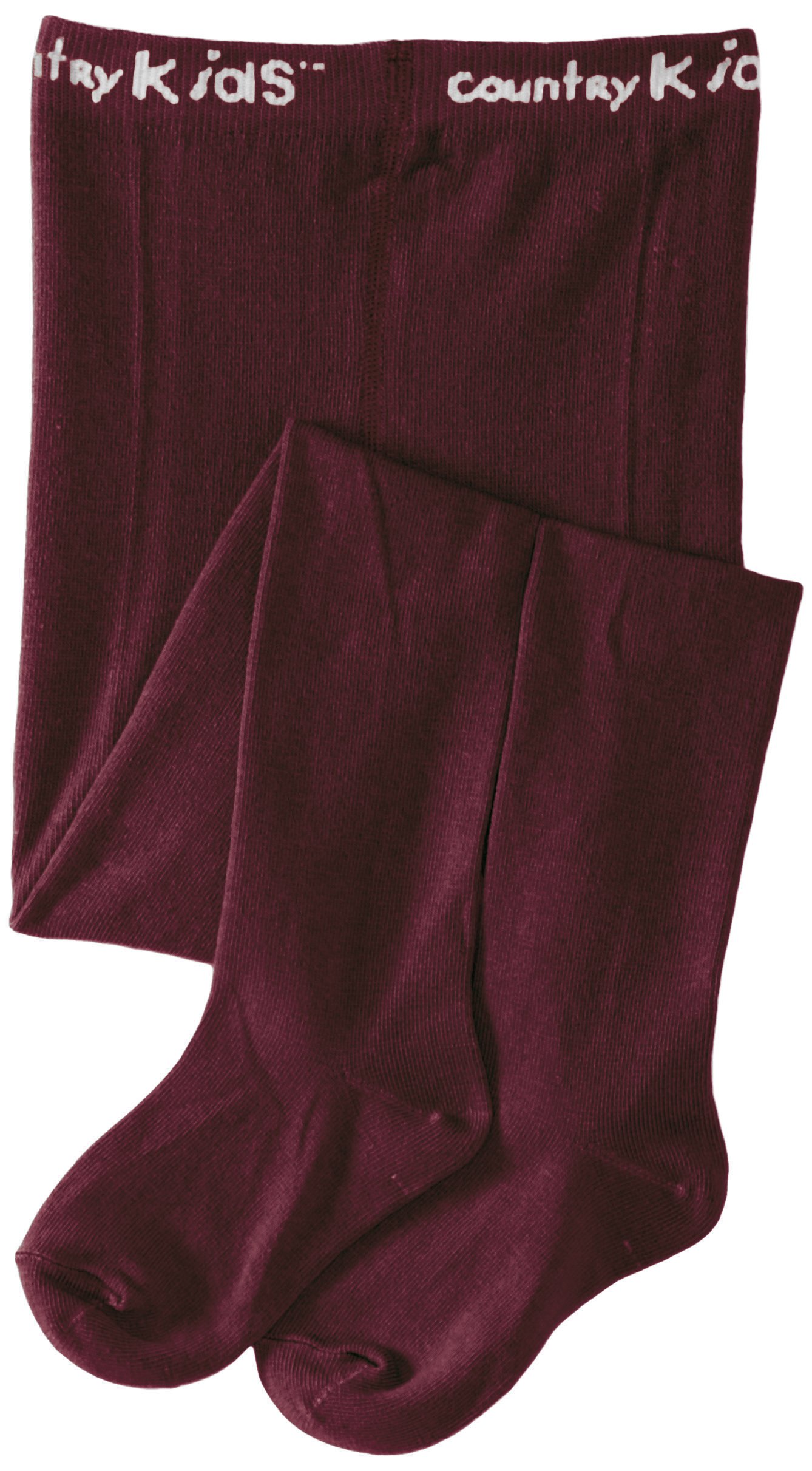 Country Kids Baby Girls 0-24m Luxury Cotton Tights, Purple (Aubergine), 0-6 Months