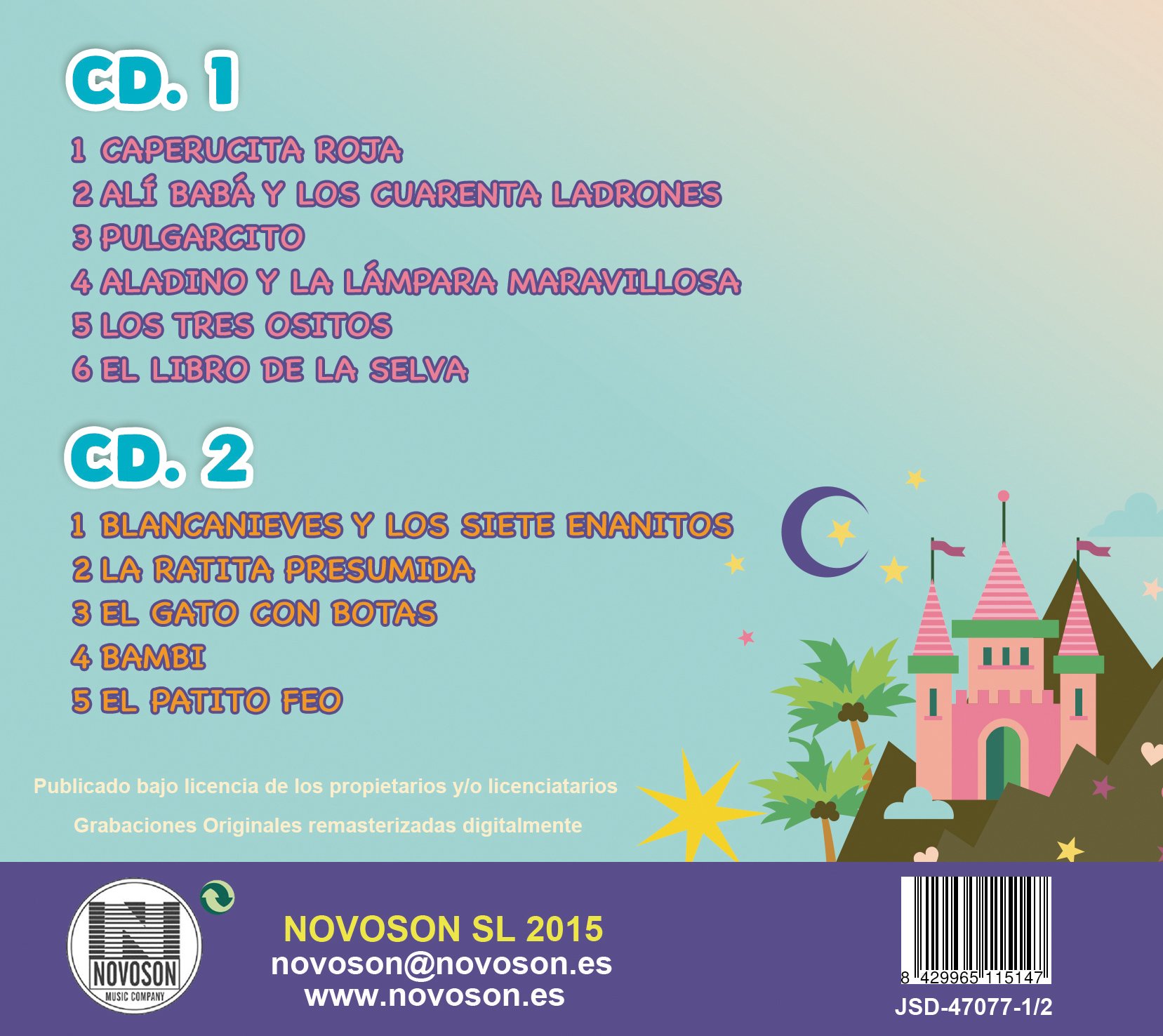 Cuentos Infantiles: Alí Babá, Pulgarcito, Blancanieves, Bambi,…, modelos surtidos