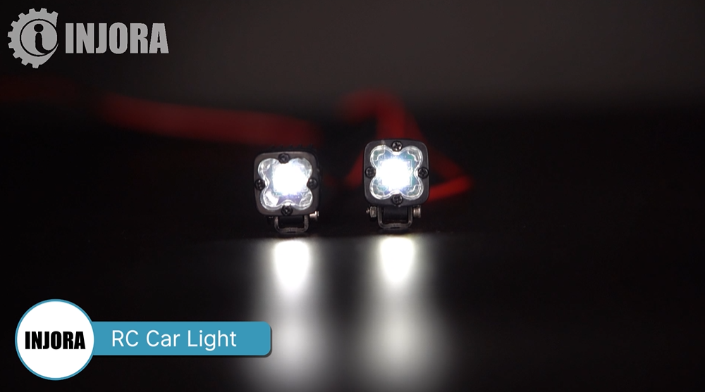 INJORA RC Fari RC Luci LED RC Spotlight per 1:10 RC Crawler Axial TRX4 TRX6 SCX10 90046 Wraith RR10 MST Redcat (Piazza&Rotondo