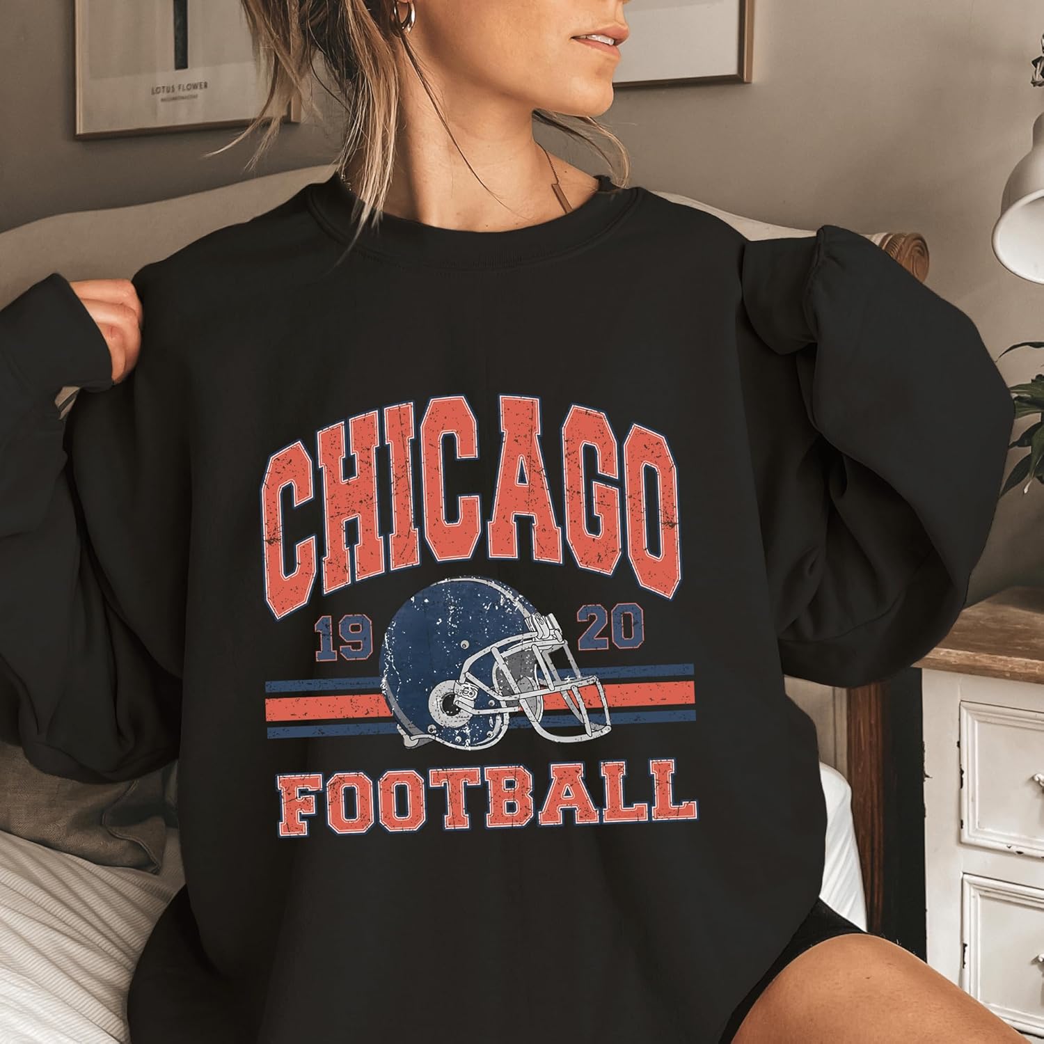 Daytee Chicago Game Day Sweatshirt - Vintage City Gameday Pullover - Image 2