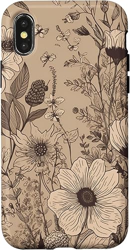 Miniatura 7 de Funda para iPhone 13 Pro Beige Tan Wildflower Floral Minimal Flower Boho