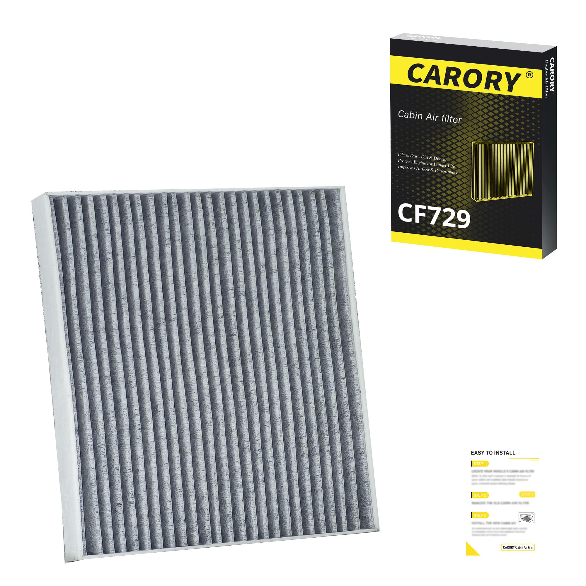 CARORY Cabin Air Filter for Dodge Journey 2009-2020, Avenger 2008-2014; Jeep Compass &amp; Patriot 2007-2017 (Classic Style); Chrysler 200 2011-2014, Replace# CF10729, 05058693AA, CF729
