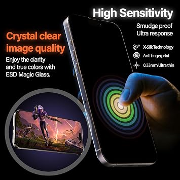 PREMIUM [2-Package] Alignment Apparatus Compatible with URUCHI URUCHI iPhone 15 Plus / 16 Plus and Extra Strong Screen Protective Glass Against Strokes That Leave Absolutely No Dust Under the Glass When Installing