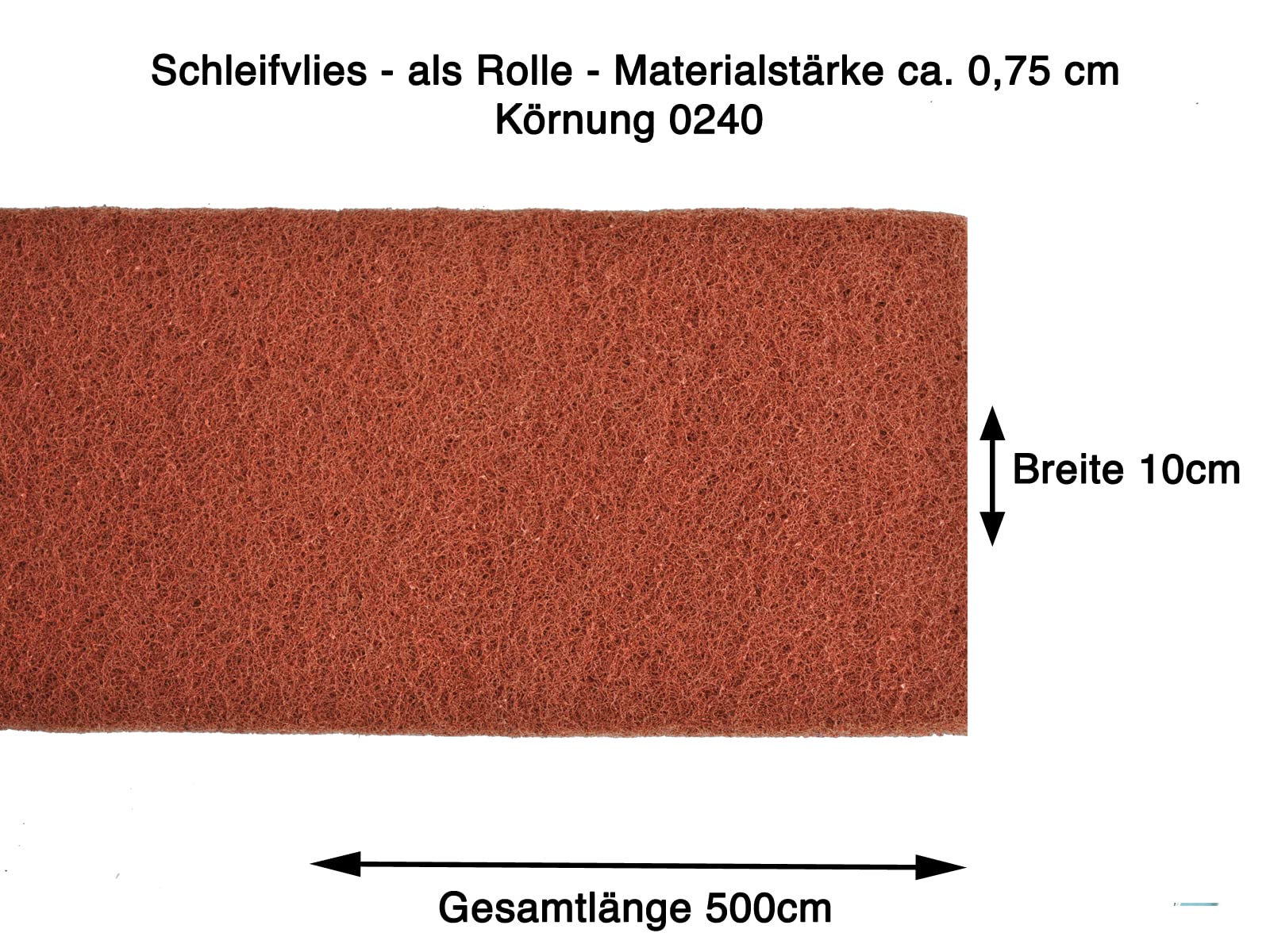Schleifvlies Rollen-Set mit 5 m Körnung 240 und 5 m Körnung 400
