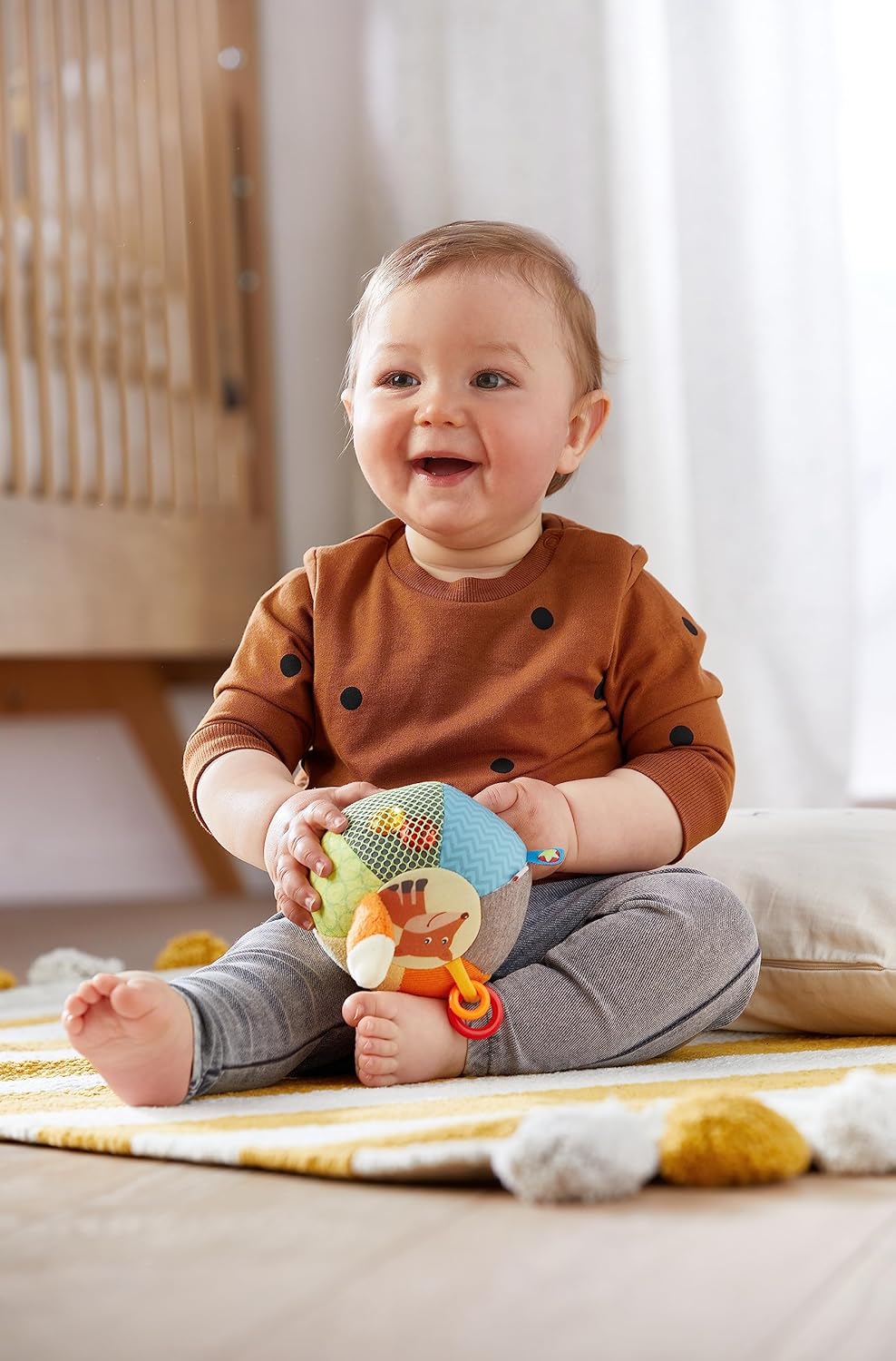 HABA - Forest Friends Discovery Ball - Sensory Ball for Baby - First Age Toy - 306893
