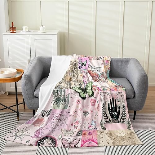 Vista 16 de Manta de franela de flores de loto, mantas florales doradas, para niños, niñas, niños y adultos, manta de vellón botánico natural de lujo, Lotus