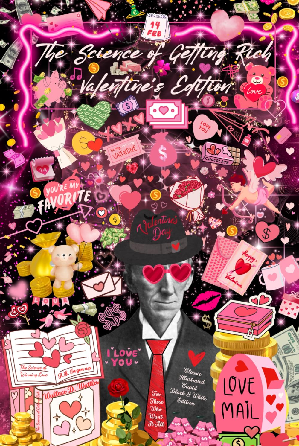 The Science of Getting Rich Valentine’s Edition - Give Love, Get Rich: For Those Who Want It All - Classic Illustrated Cupid Black & White Edition