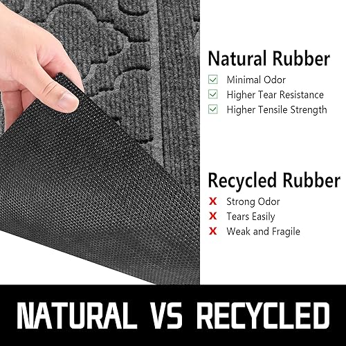 Miniatura 6 de Yimobra Tapete para puerta, para interiores y exteriores, para entrada del hogar, resistente, antideslizante, fácil de limpiar, 29.5 x 17 pulgadas,