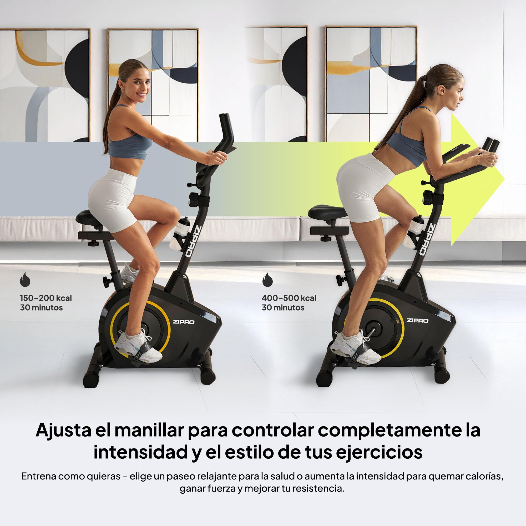Zipro Bicicleta de entrenamiento en casa Boost, Bicicletas estáticas, Bicicleta magnética de entrenamiento, Bicicleta ergométrica 120kg, Bicicleta de interior, Bicicleta de entrenamiento en casa