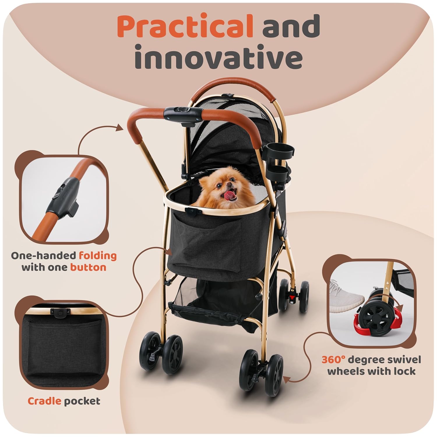 Ultimate Comfort: Review of the 2-in-1 Pet Stroller for Your Furry Friends
