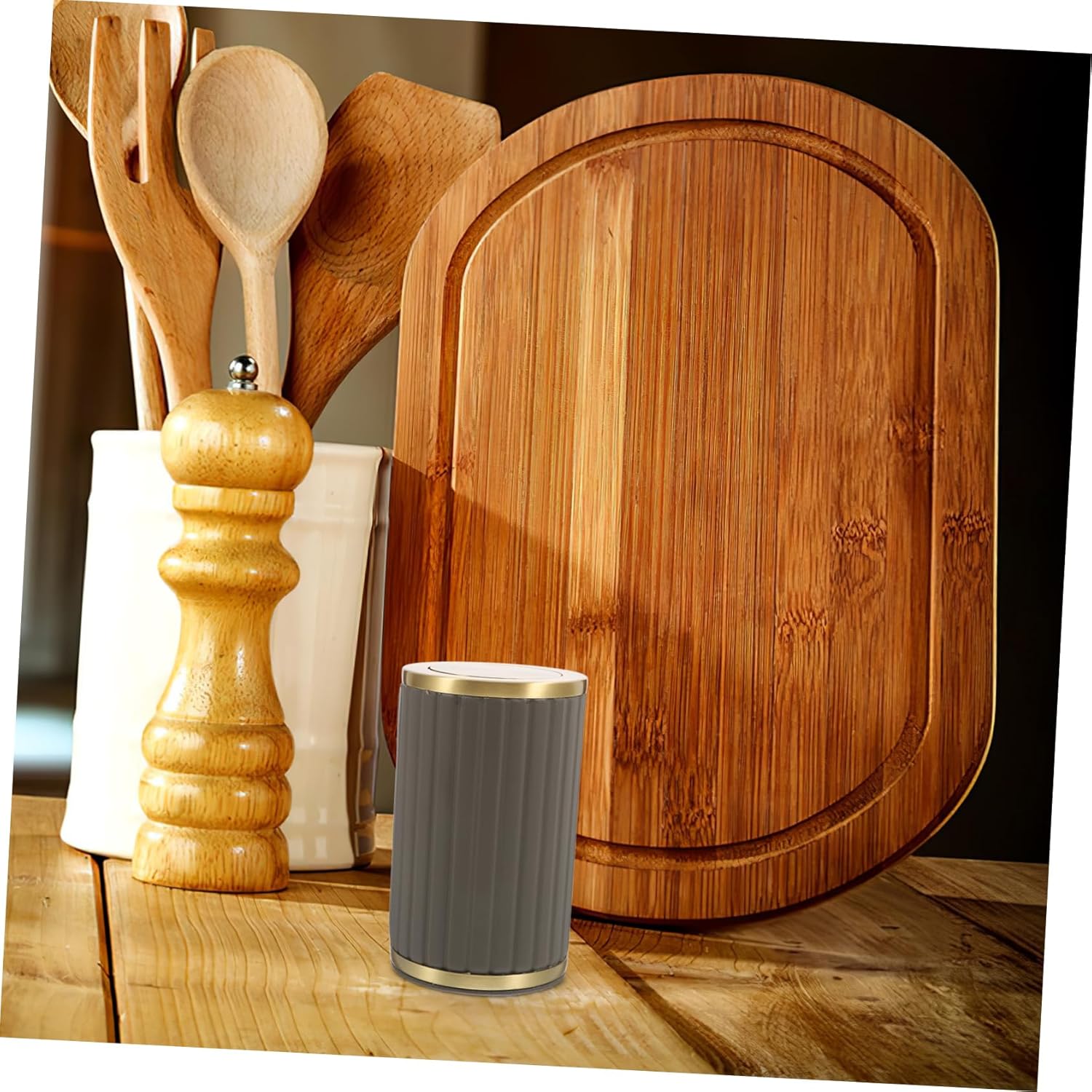 Toothpick Holder Dispenser Automatic Ejector Stylish Retractable Design for Travel Home and Office Use Press Activated Toothpick Deep Gray Aesthetic