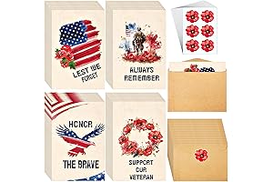 100 Sets of Appreciation Note Cards for Veterans Day