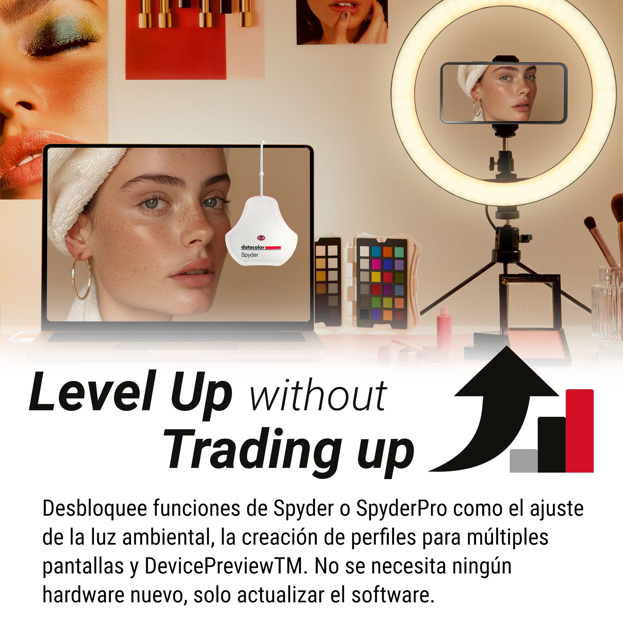 Datacolor SpyderExpress – Calibración de Monitores para Fotografía, Diseño y Creación, Compatible con MacBook M4 mini-LED, Calibra 3 Pantallas, Configuración en 90-segundos, Software Actualizable
