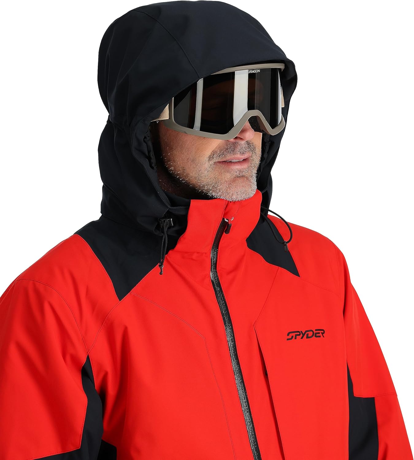 Spyder mens Contact Insulated Ski Snow Hooded Snow Jacket - Image 3