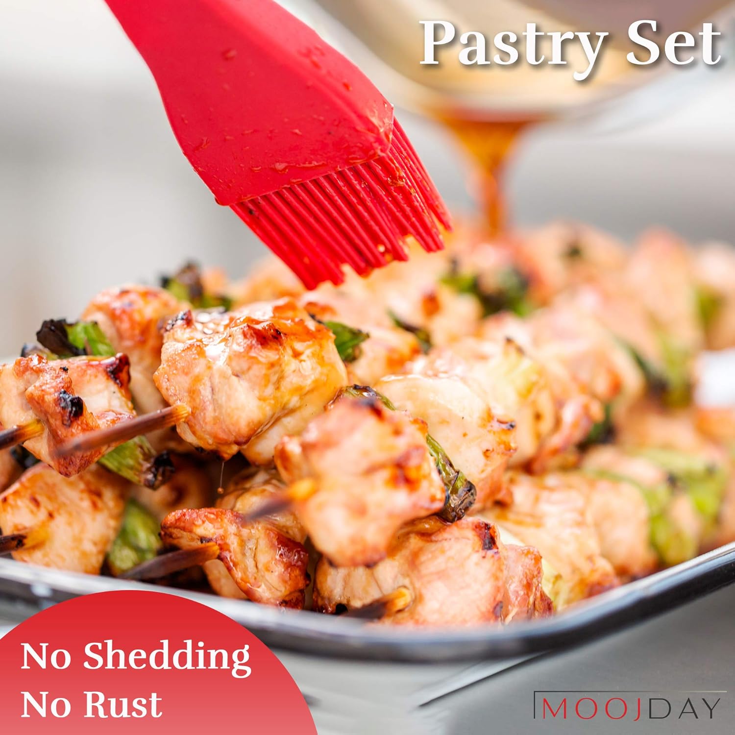 Pastry Brush Silicone Cooking Set - Pack of 4 Pcs Different Sized Pastry Brushes 1 Spatula 1 Bottle Brush with Cap-Oil Butter Chocolate Sauce Cooking Basting Brushes 6 Pcs Set-Barbeque Bastingbrush: Home & Kitchen