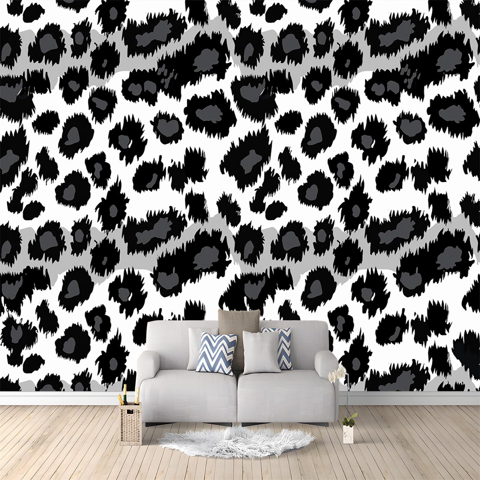 Papier peint imprimé léopard mural fond écran panoramique 3D chambre 400x280