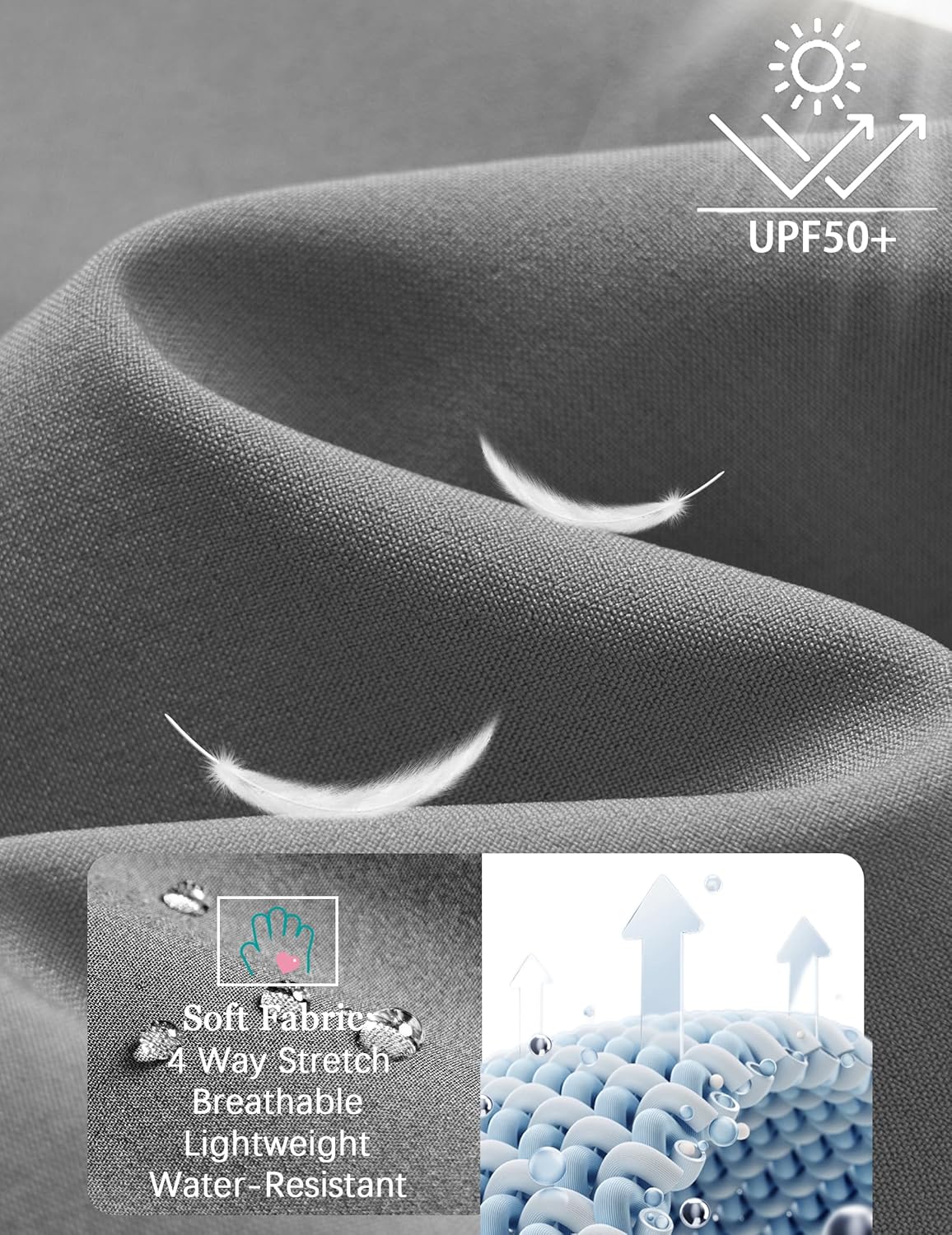 Men's Hiking Pants Lightweight Quick Dry Waterproof Breathable Athletic Joggers Track Running Sweatpants - Image 5