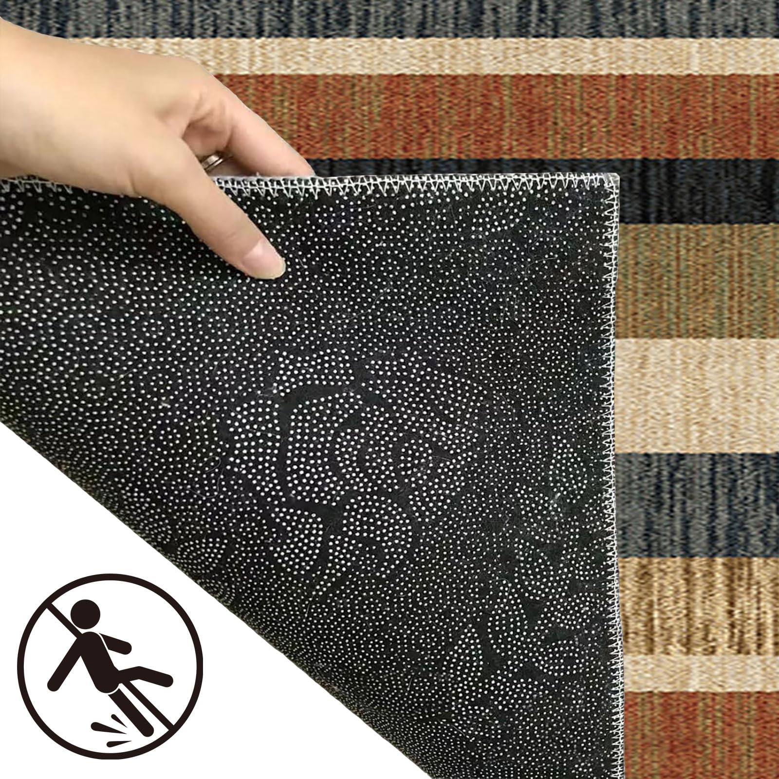 Tappeto Passatoia Cucina 80 x 210 cm Lavabile Antiscivolo Moderno Tappeto da Corridoio Resistente Facile da Pulire per Ingresso Soggiorno Corridoio, D