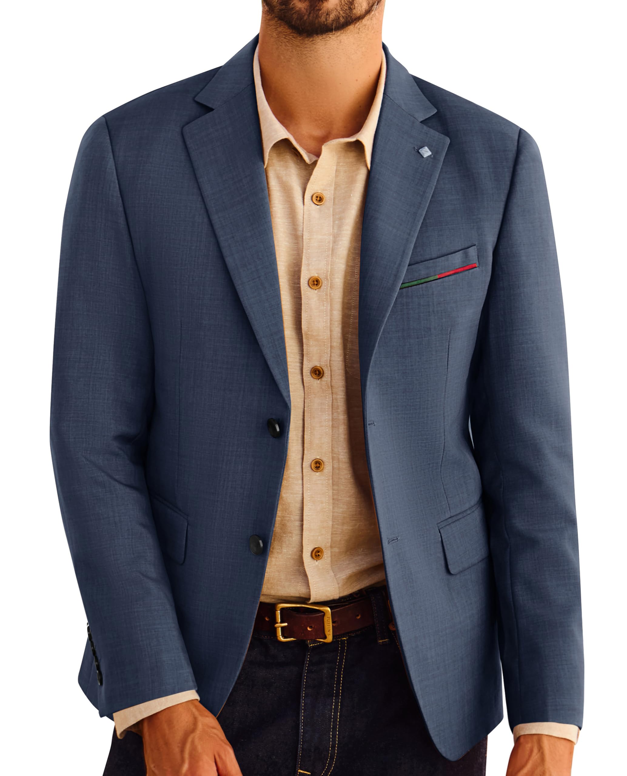 pj paul jones Men's Business Jacket 2 Buttons Regular Fit Suit Jacket-picture-35