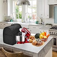 Vista 5 de Cubierta antipolvo para batidora de pie con 3 bolsillos compatible con cabezal inclinable KitchenAid, fácil limpieza, puede irritable