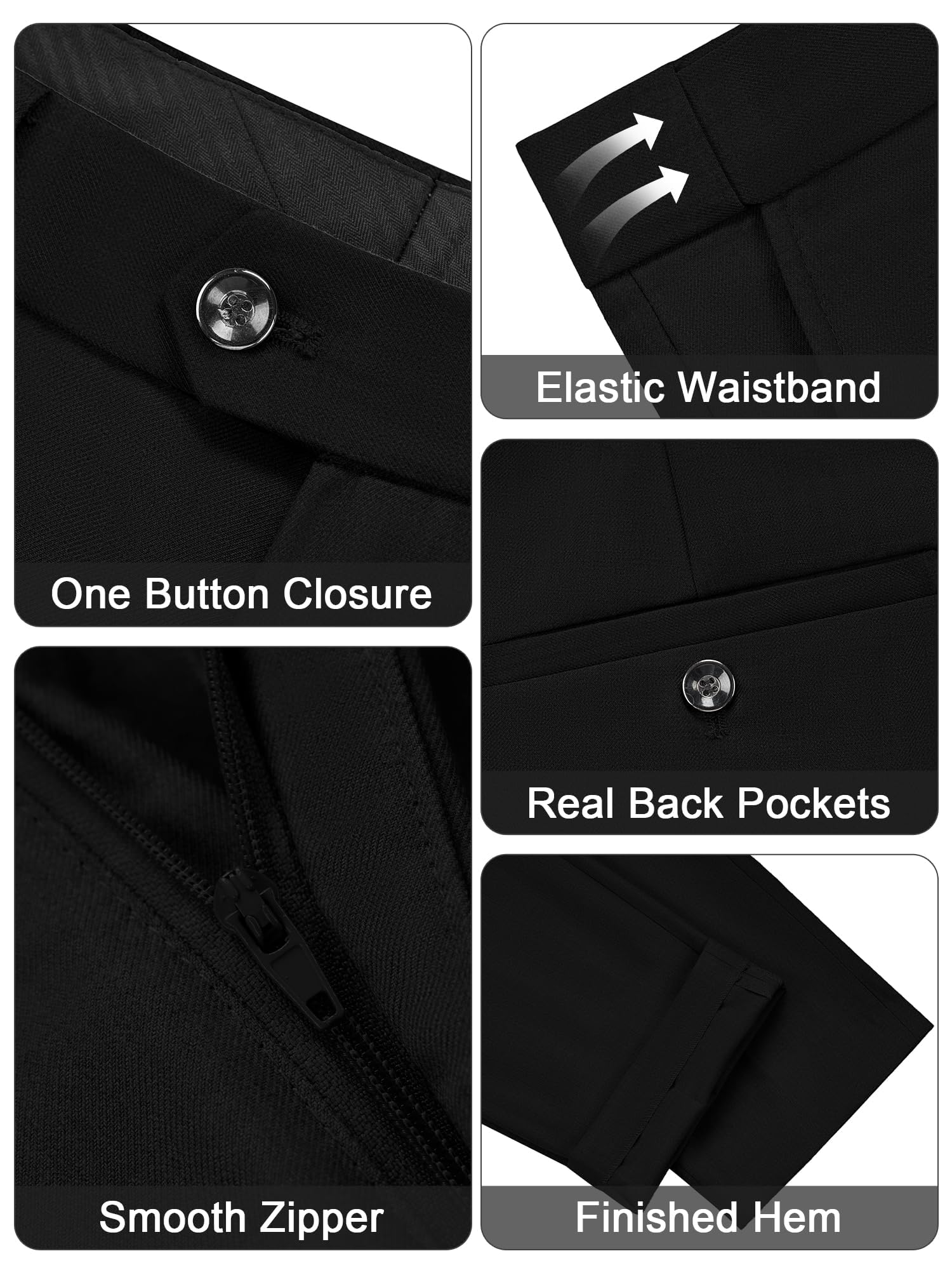 Abito da Uomo 3 Pezzi Slim Fit Completo da Sposo Formale Vestito Business per Uomo Matrimonio Giacca Vest e Pantaloni
