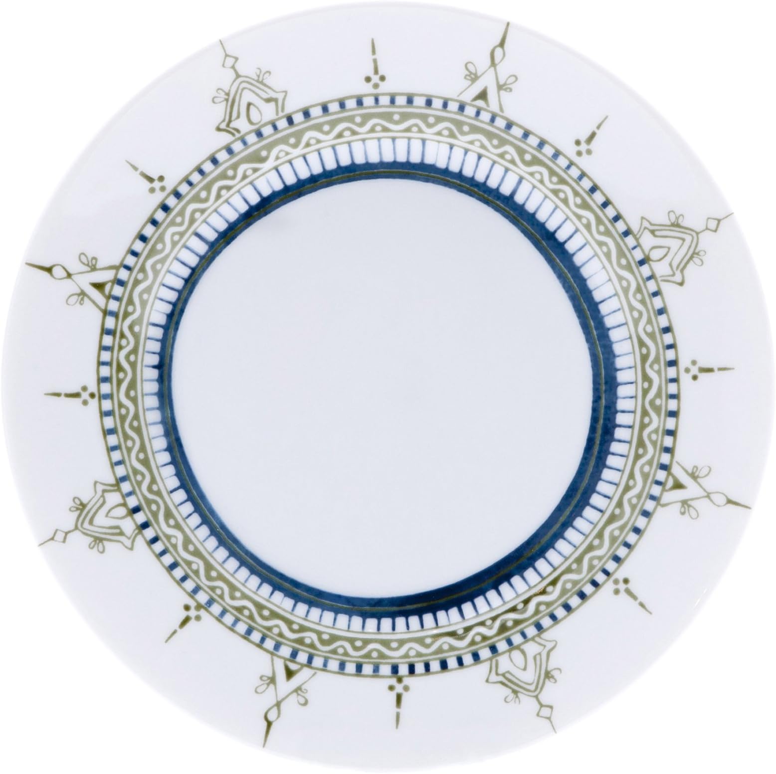 Padma Collection Minakari Sage and Teal Salad Plate, 8-Inch, Set of 4
