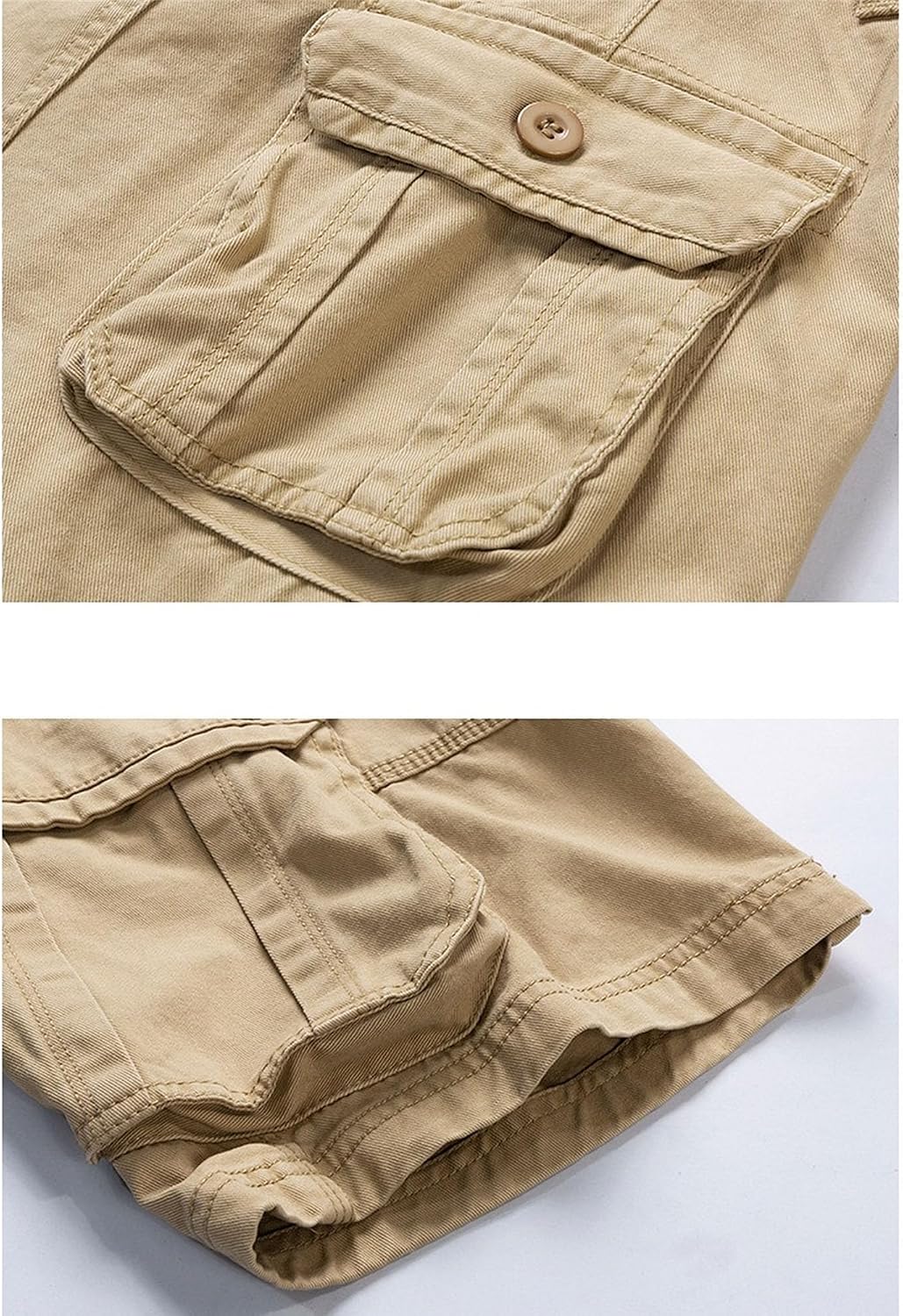 2 Pack Men's Multi Pocket Cargo Shorts Summer Casual Straight Cotton Shorts Outdoor Twill Casual Work Shorts