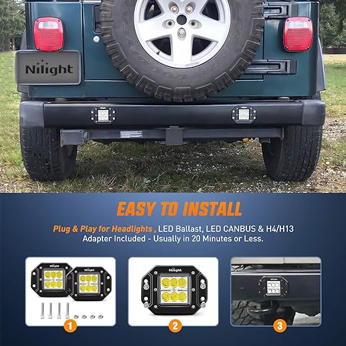 Vista 13 de Nilight barra de luces LED de conducción diurna
