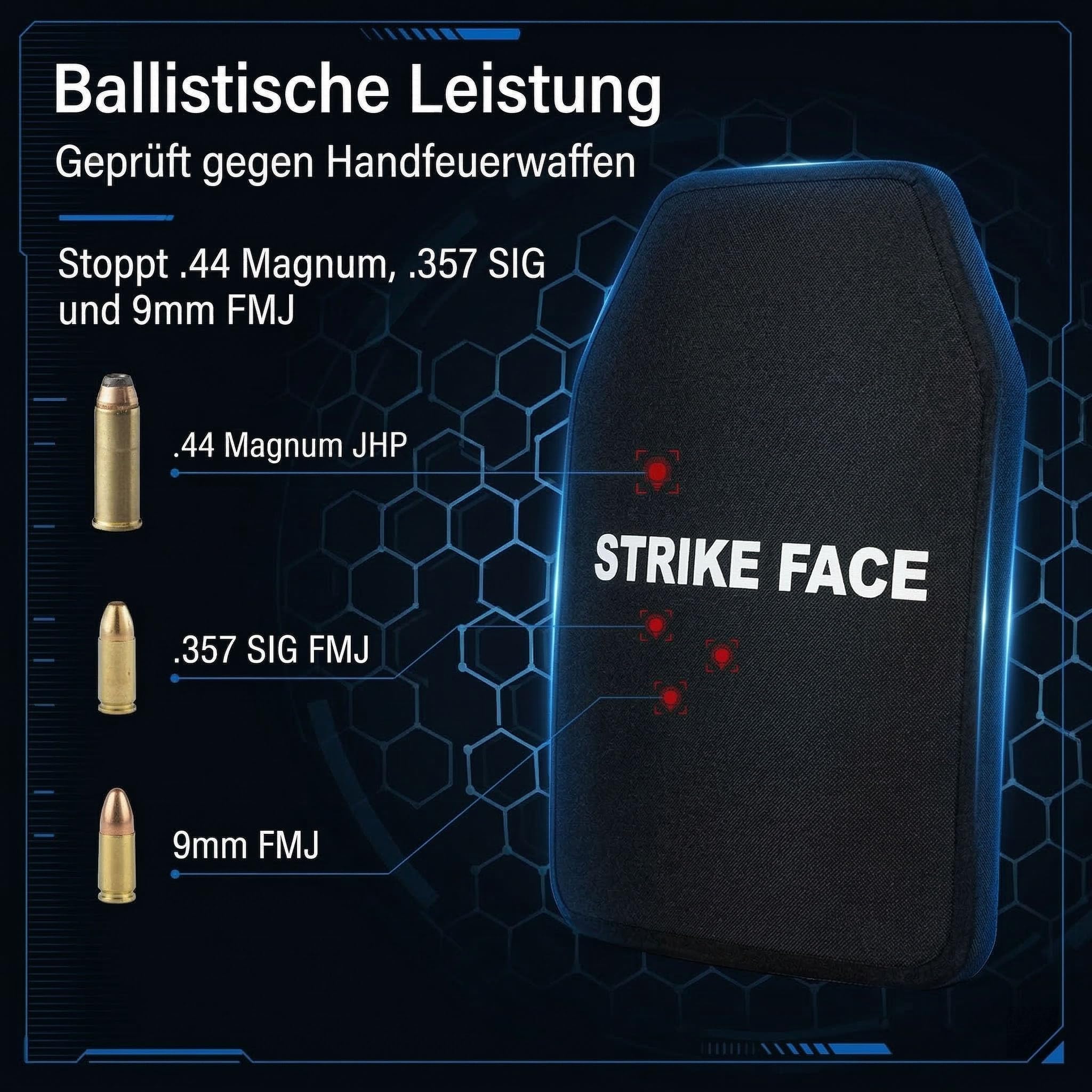 NIJ Level IIIA Panzerplatte 25x30 cm | Leichte PE Ballistische Einlage (0,5 kg) für Taktische Weste & Rucksack, Multi-Hit-Schutz,2pcs