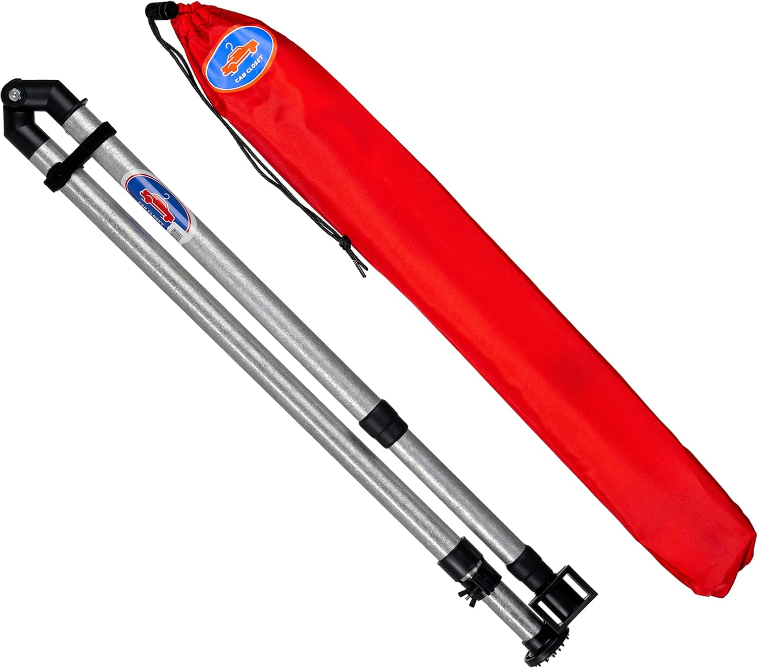 CabCloset, Car Clothes Hanger Bar, Made in USA, Adjustable Telescoping Bar Vehicle Clothing Rack, Does not Block Rear-View and Holds 25 lbs