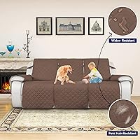 Vista 84 de PureFit Fundas de sofá reversibles resistentes al agua para sofá reclinable de 3 asientos, funda antideslizante para sofá de 3 cojines, protector